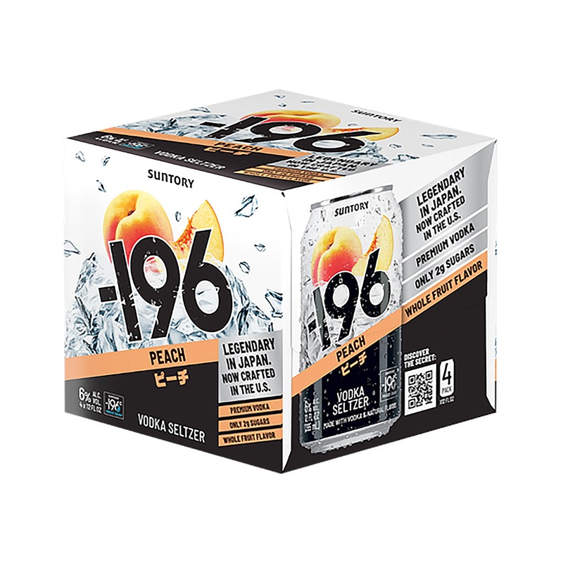 -196 Peach Vodka Seltzer 4-Pack